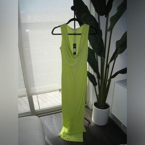 Green maxi dress